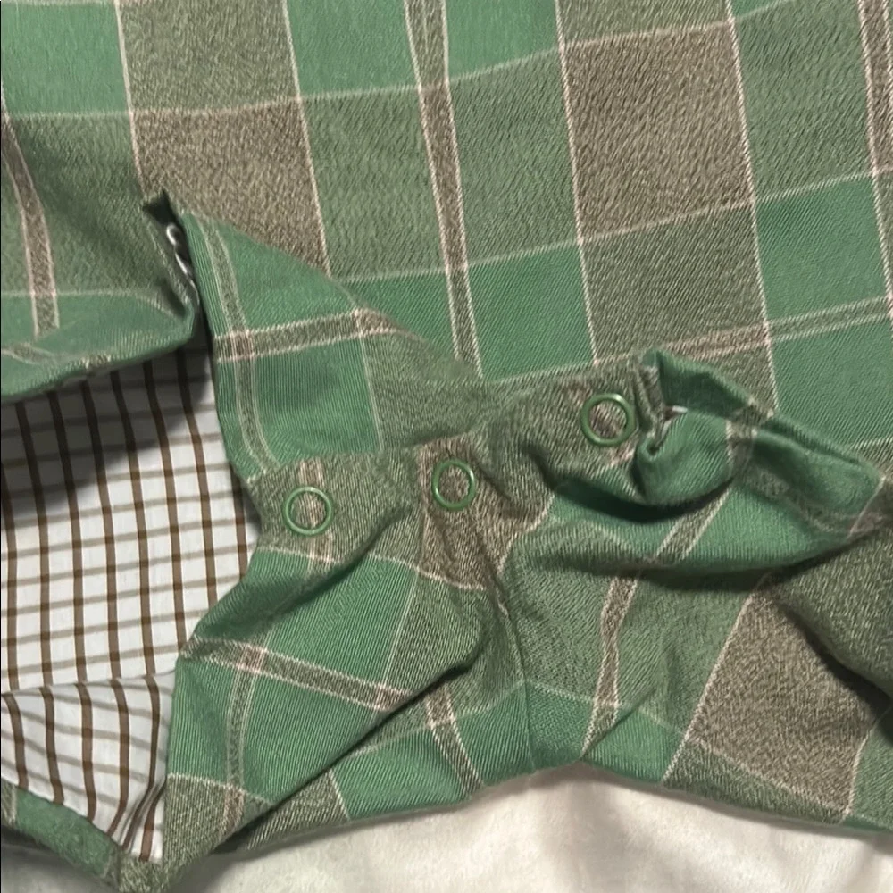 The Beaufort Bonnet Company Green Plaid Boys Jon Jon - Picture 5 of 5